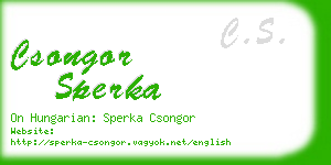 csongor sperka business card